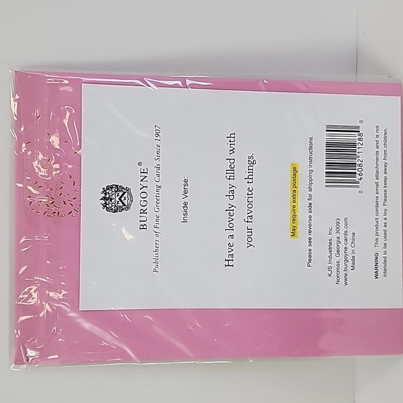 Birthday Card + Set of 5x (five) Hair Clips Bows Burgoyne KJS Industries - Picture 3 of 5